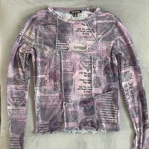 Dolls Kill | Mesh L/S Top | Small